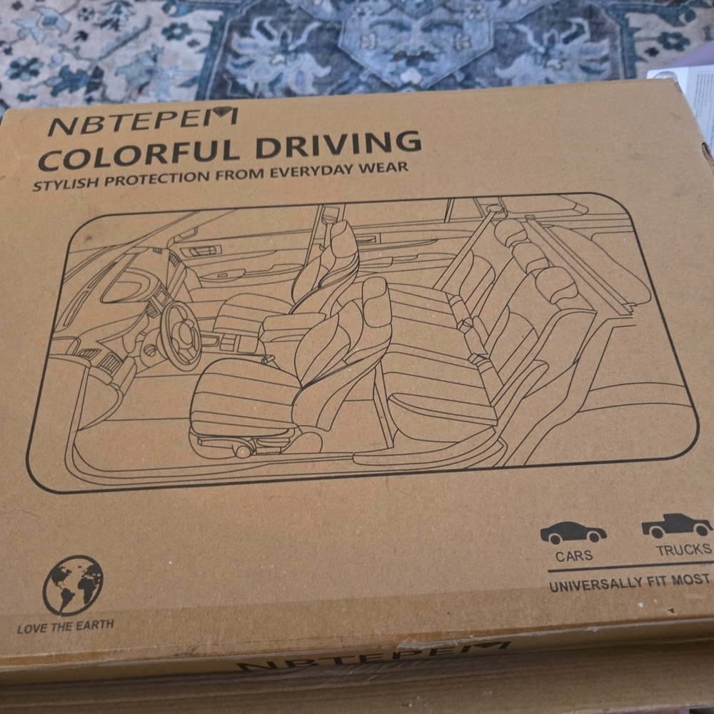 COLORFUL DRIVING FLOOR MATS, Black‎ Silver